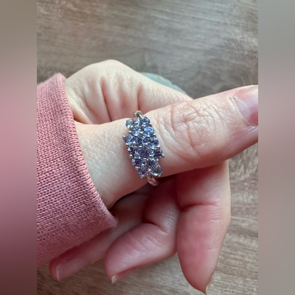 Tanzanite Sterling Silver Ring 6.75 - Picture 3 of 7